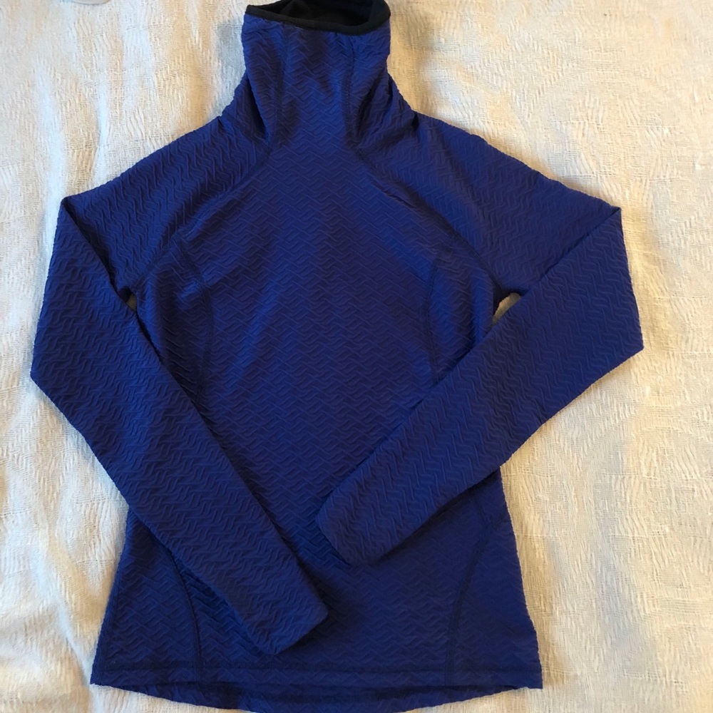 LUCY LEAN LOOK SATINY SOFT PULLOVER FUNNEL NECK W/THUMBHOLES - Picture 7 of 12